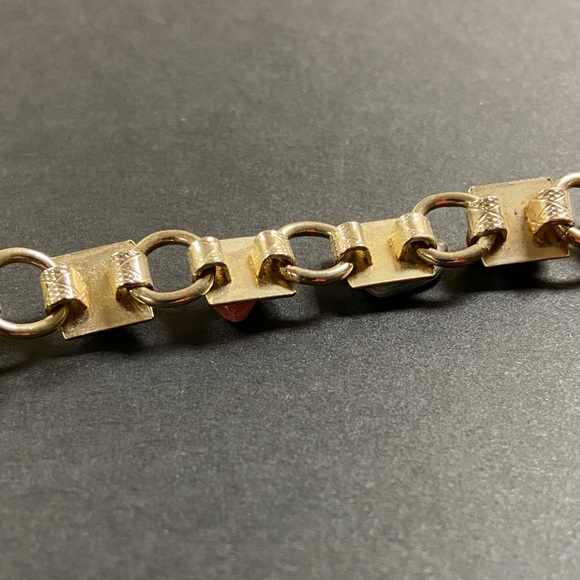 Vintage Natural Stone Earthy Artsy Link Bracelet - Picture 5 of 12